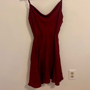 NWT Lizard Thicket Satin Red Wrap Dress